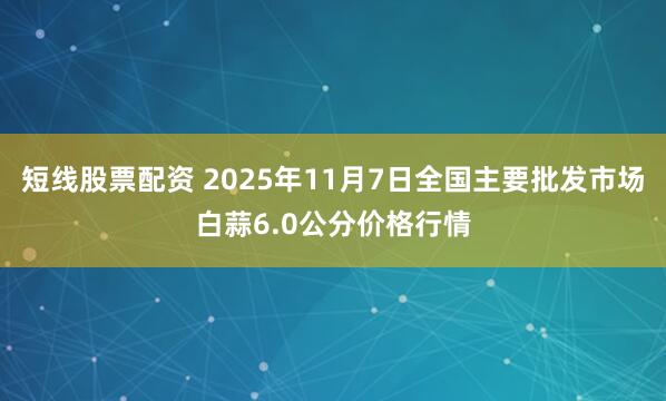 短线股票配资 2025年11月7日全国主要批发市场白蒜6.0公分价格行情